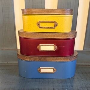 Colorful Stackable/ Nesting Storage Tins